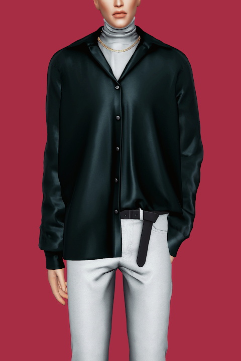 Sims 4 Leather Shirt & Turtleneck at Gorilla