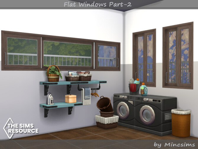 Flat Windows part.2 by Mincsims at TSR » Sims 4 Updates
