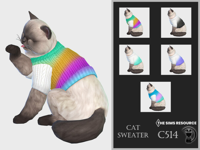 Sims 4 Cat Sweater C514 by turksimmer at TSR