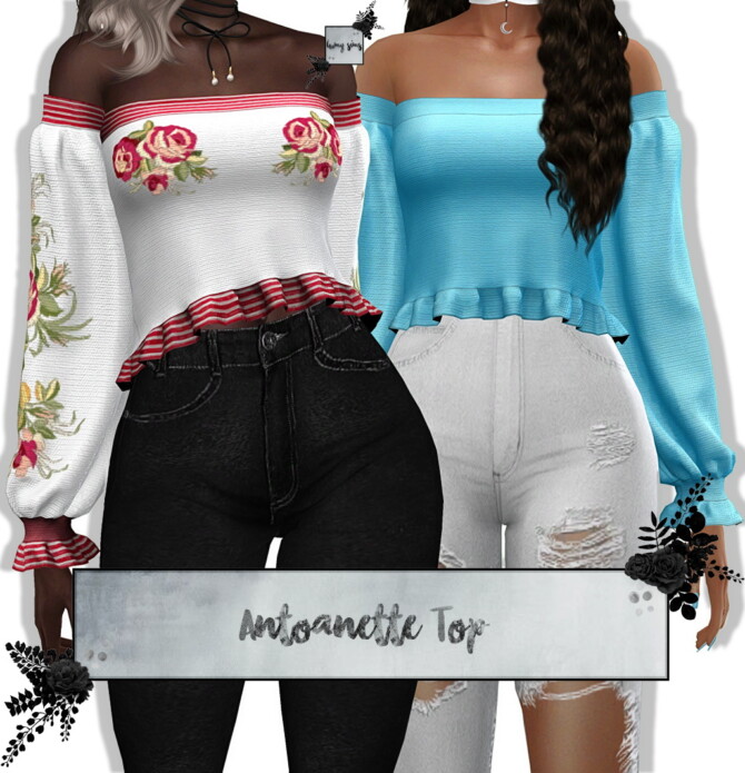 Sims 4 Antoanette Top at Lumy Sims