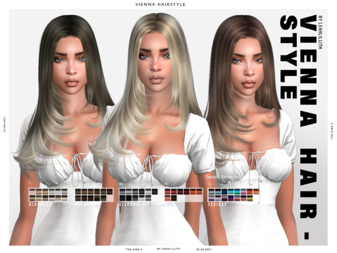 Sims 4 Vienna Hairstyle by Leah Lillith at TSR
