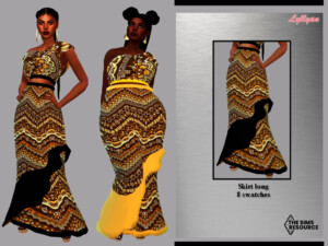 Skirt ethnic print Renata by LYLLYAN at TSR
