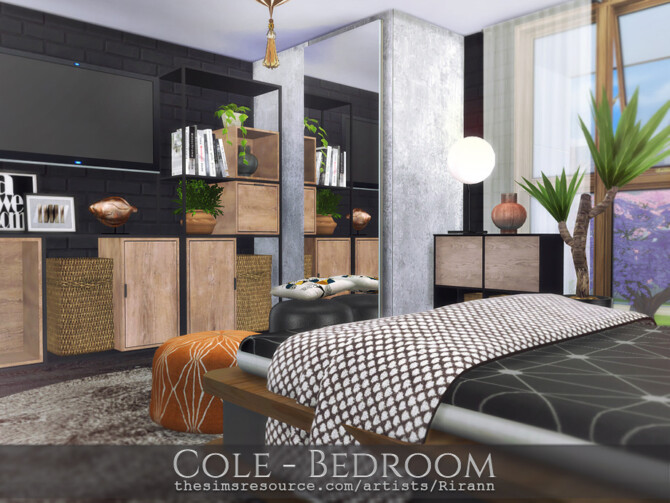 Sims 4 Cole Bedroom by Rirann at TSR