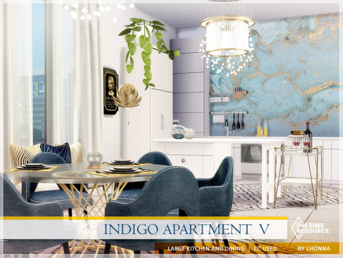 Sims 4 Indigo Apartment Kitchen And Dining by Lhonna at TSR