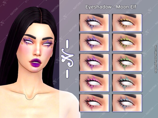 Sims 4 Moon Elf Eyeshadow at NayomiSims