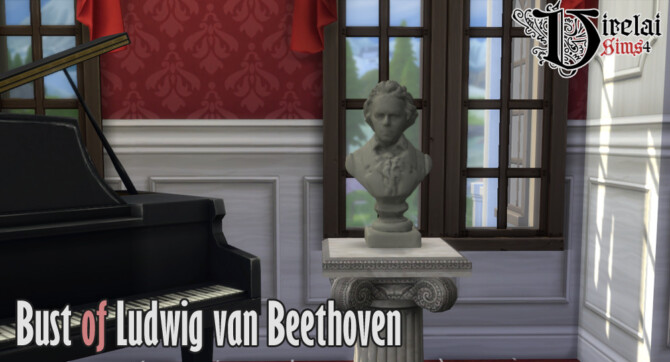 Sims 4 Bust of Ludwig van Beethoven at Virelai