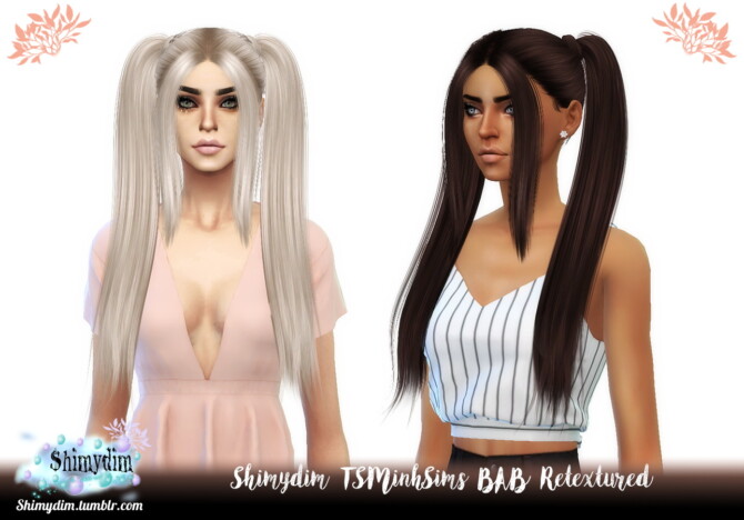 Sims 4 TSMinhSims BAB Hair Retexture at Shimydim Sims