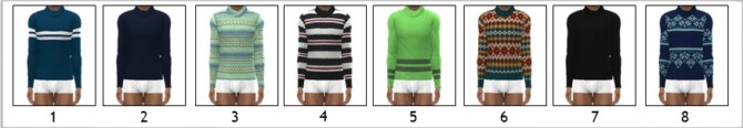 Sims 4 BG ROLL NECK SWEATER (M) at Sims4Sue