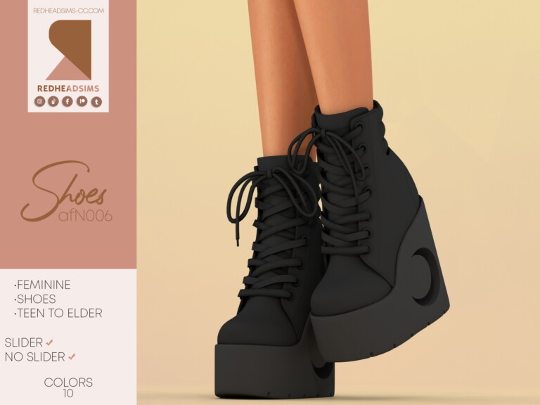 AF SHOES N006 at REDHEADSIMS » Sims 4 Updates