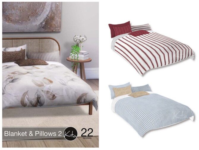 Sims 4 Blanket & Pillows 2 at Ktasims