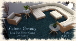 Autumn Serenity Long Berber Cut Carpet by Wykkyd at Mod The Sims 4