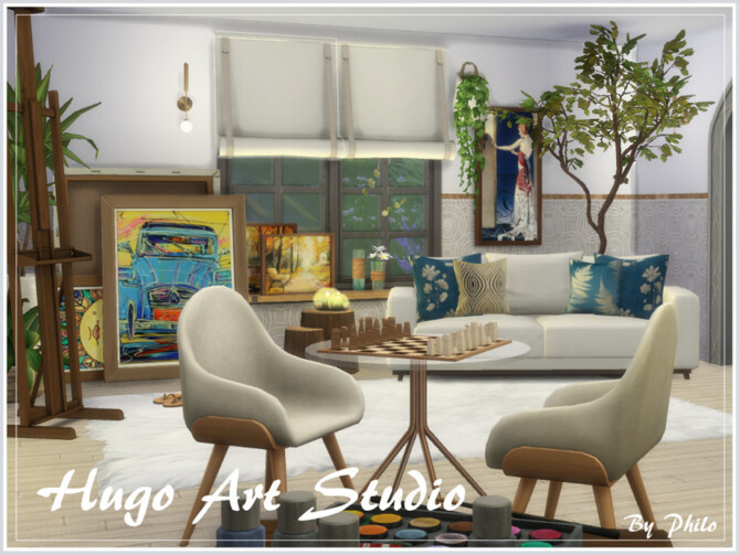 Sims 4 Hugo Art Studio by philo at TSR