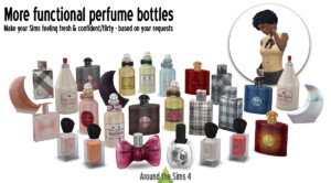 Functional perfume bottles at Around the Sims 4
