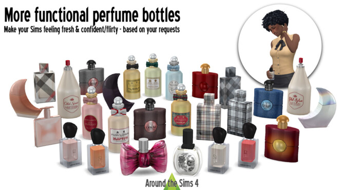 Sims 4 Functional perfume bottles at Around the Sims 4