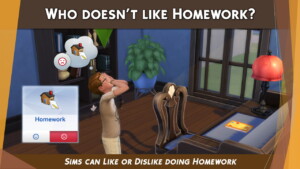 Who doesn’t like Homework by FDSims4Mods at Mod The Sims 4