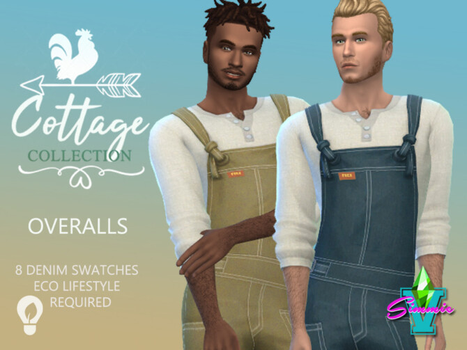 Sims 4 Cottage Overalls by SimmieV at TSR