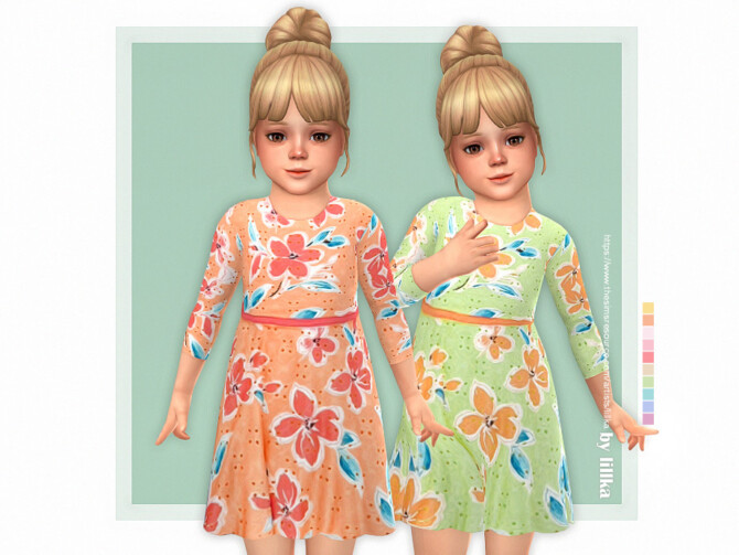 Sims 4 Rosella Dress by lillka at TSR