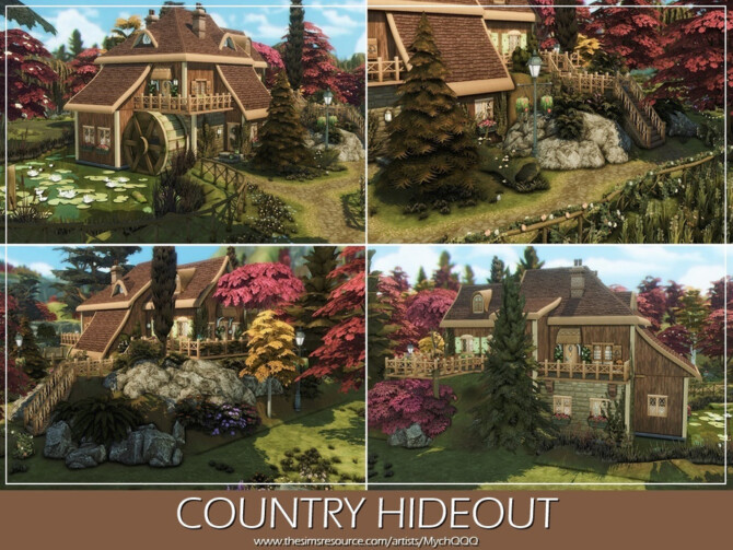 Sims 4 Country Hideout by MychQQQ at TSR