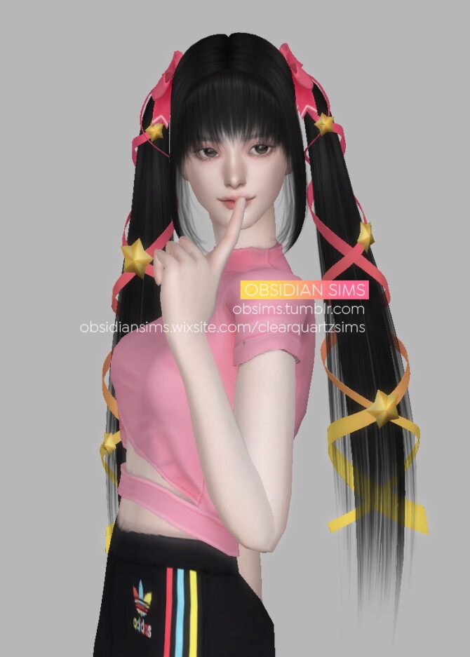 Sims 4 MAGICAL GIRL HAIRSTYLE at Obsidian Sims