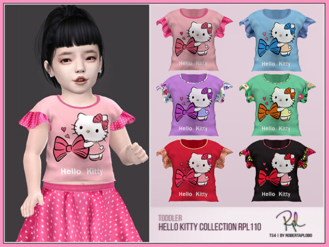 Sims 4 Toddler Top Kitty Collection RPL110 by RobertaPLobo at TSR