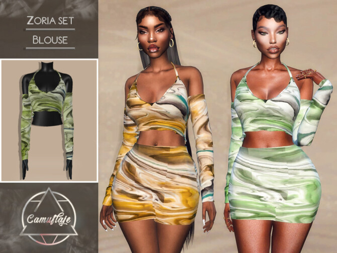 Sims 4 Zoria Set Top by Camuflaje at TSR