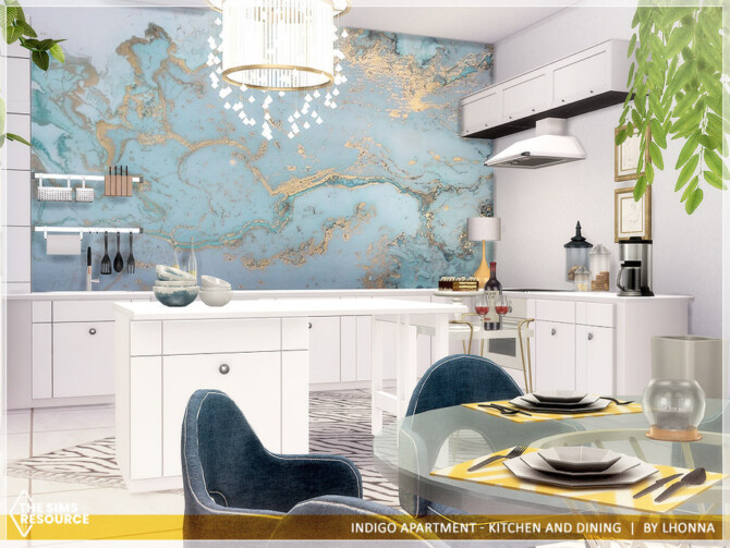Sims 4 Indigo Apartment Kitchen And Dining by Lhonna at TSR