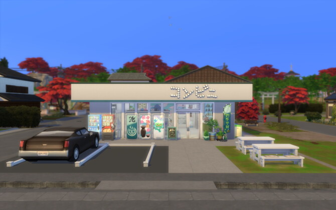 Sims 4 Japanese Convenient Store (Conbini) by halfasianbanana at Mod The Sims 4