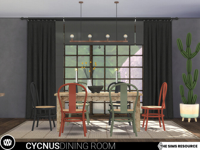 Sims 4 Cycnus Dining Room by wondymoon at TSR