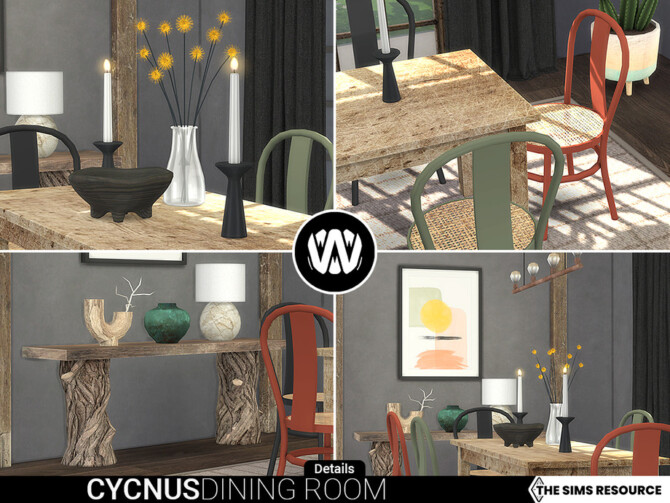 Sims 4 Cycnus Dining Room by wondymoon at TSR