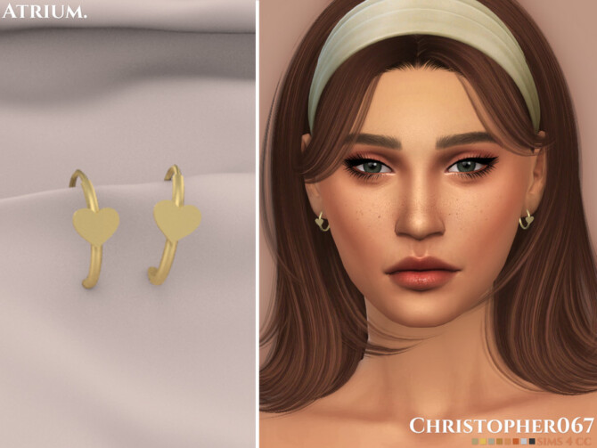 Sims 4 Atrium Earrings by Christopher067 at TSR