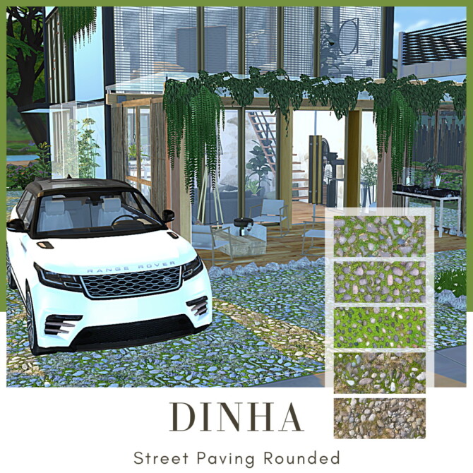 Sims 4 Street Paving Rounded Floor & Terrain at Dinha Gamer