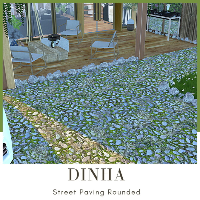 Sims 4 Street Paving Rounded Floor & Terrain at Dinha Gamer