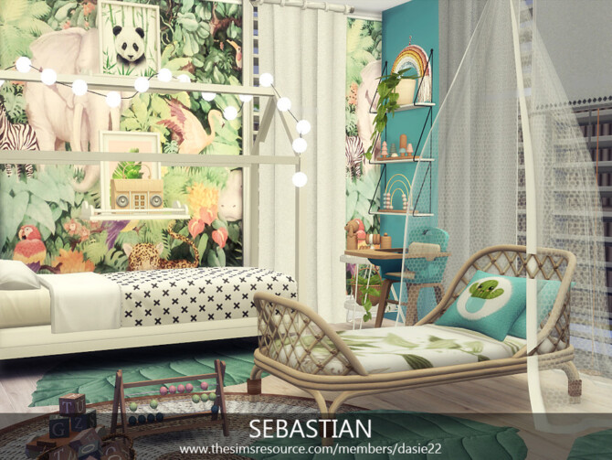 Sims 4 SEBASTIAN bedroom by dasie2 at TSR