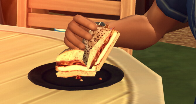 Sims 4 Chickn Burger Custom Recipe by RobinKLocksley at Mod The Sims 4