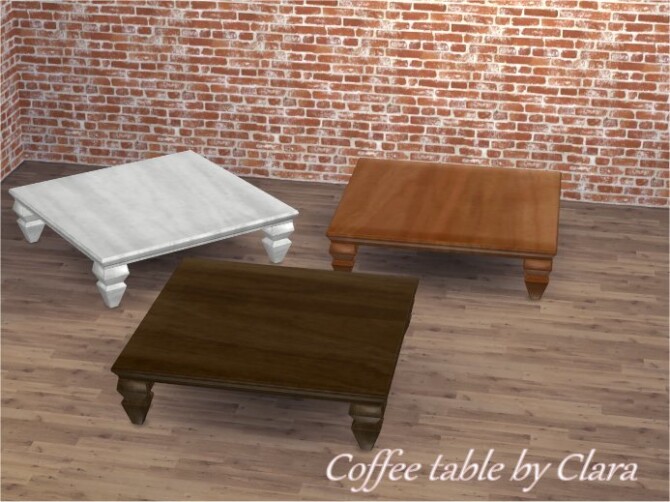 Sims 4 NEW Mesh coffee table by Clara at All 4 Sims