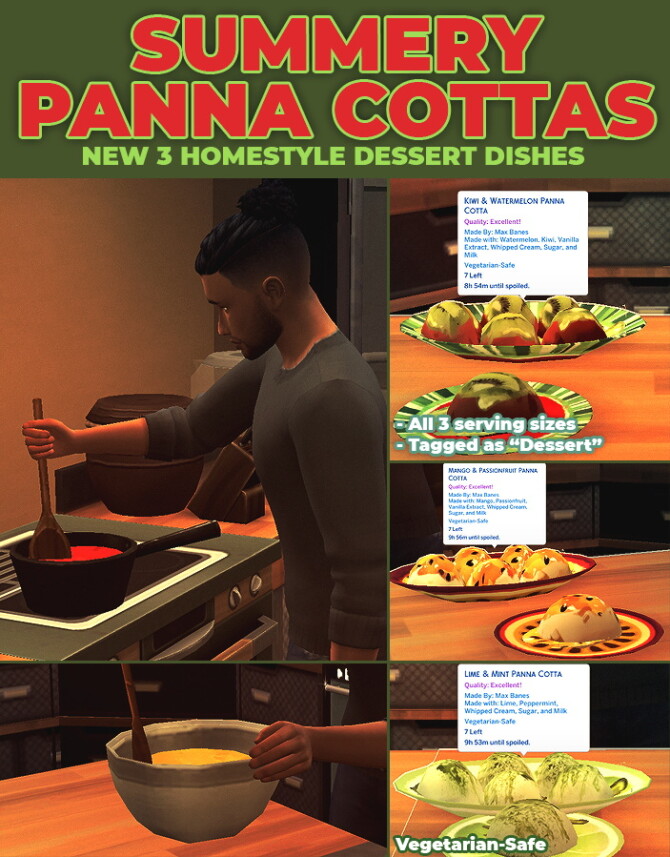 Sims 4 Summery Panna Cottas Custom Recipe at Mod The Sims 4