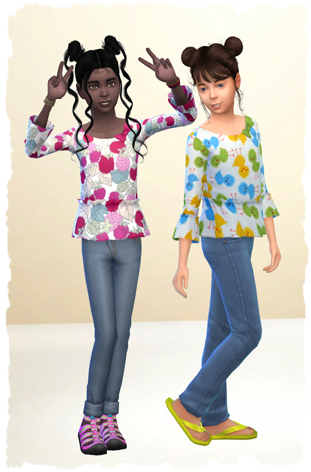 Sims 4 Land Shirt Girls by Chalipo at All 4 Sims