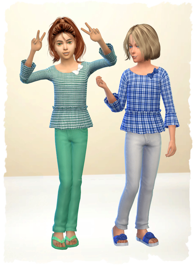 Sims 4 Land Shirt Girls by Chalipo at All 4 Sims