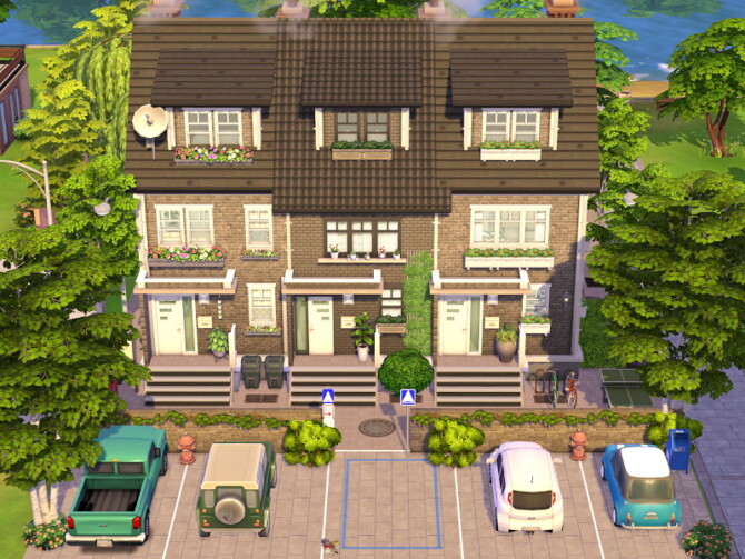 Sims 4 City Townhouses by Flubs79 at TSR