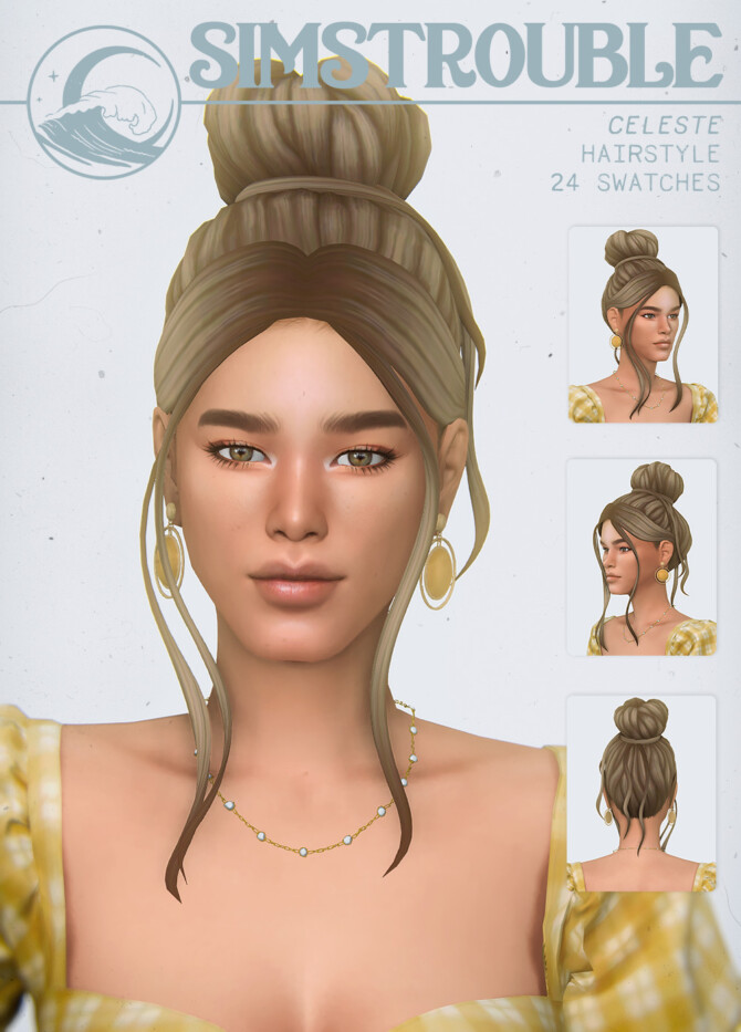 Sims 4 CELESTE hair at SimsTrouble