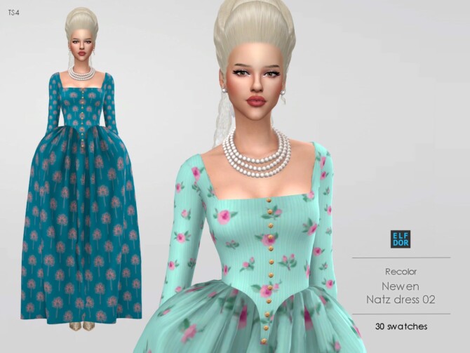 Sims 4 Newen Natz Dress 02 RC at Elfdor Sims