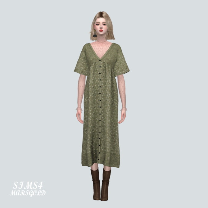 Sims 4 50 GR Long Dress V3 at Marigold