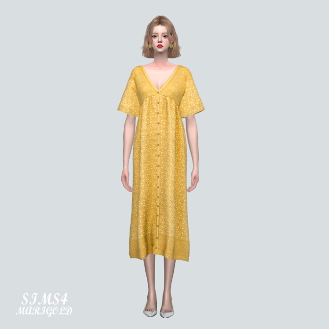 Sims 4 50 GR Long Dress V3 at Marigold