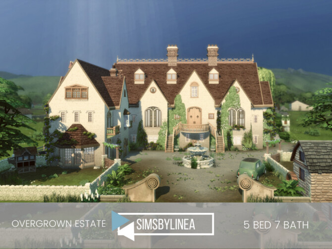 Sims 4 Overgrown Estate by SIMSBYLINEA at TSR