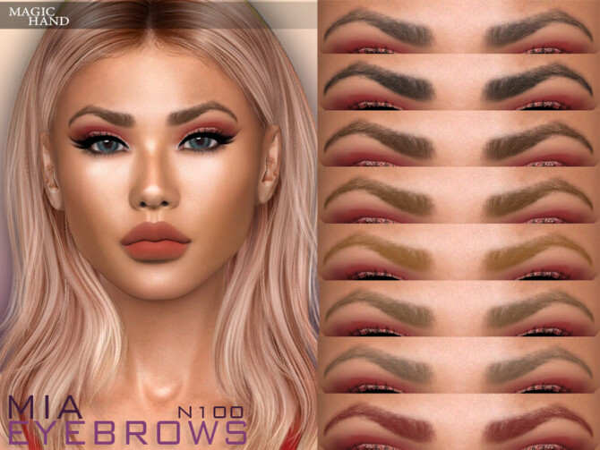 Sims 4 Mia Eyebrows N100 by MagicHand at TSR