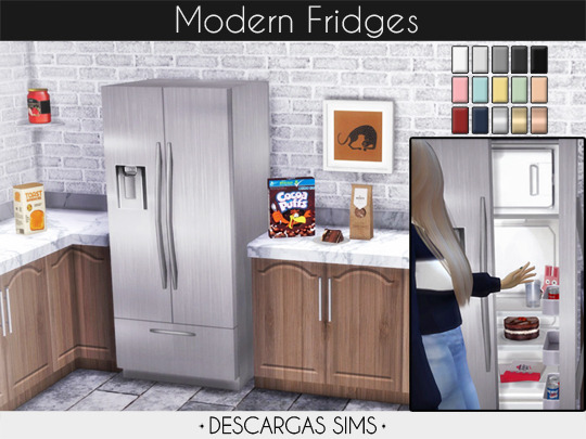 Sims 4 Modern Fridges at Descargas Sims