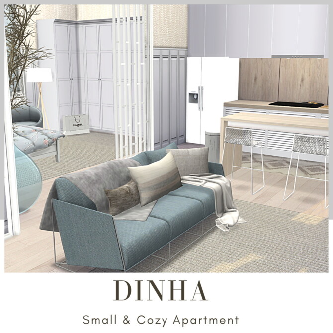 Sims 4 SMALL & COZY APARTMENT at Dinha Gamer