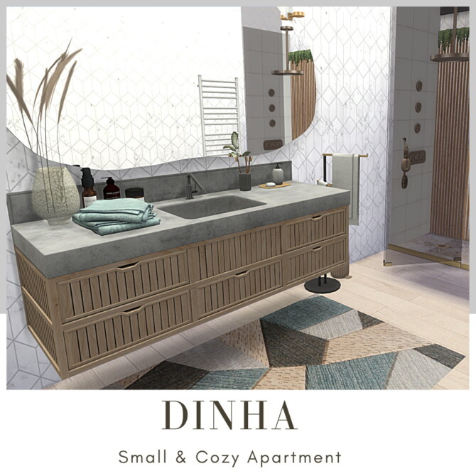 Sims 4 SMALL & COZY APARTMENT at Dinha Gamer