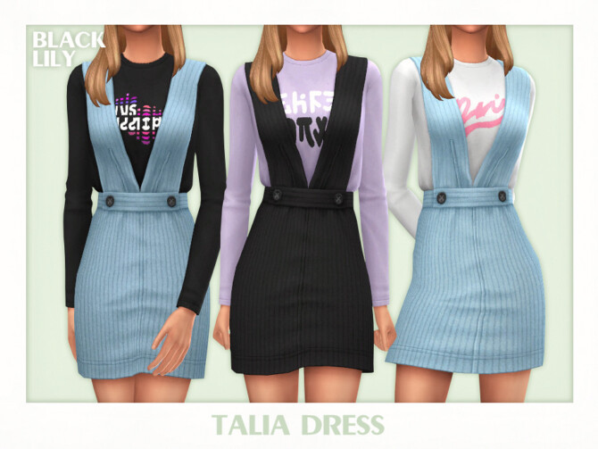 Sims 4 Talia Dress by Black Lily at TSR