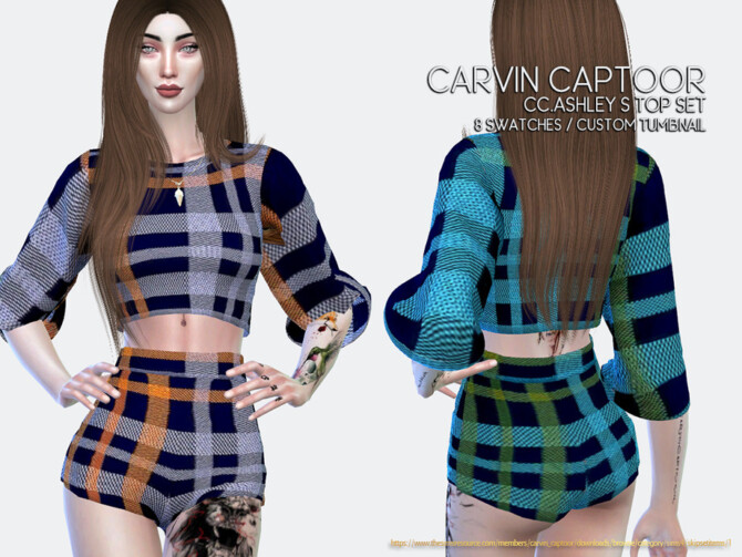 Sims 4 Ashley S top Set by carvin captoor at TSR